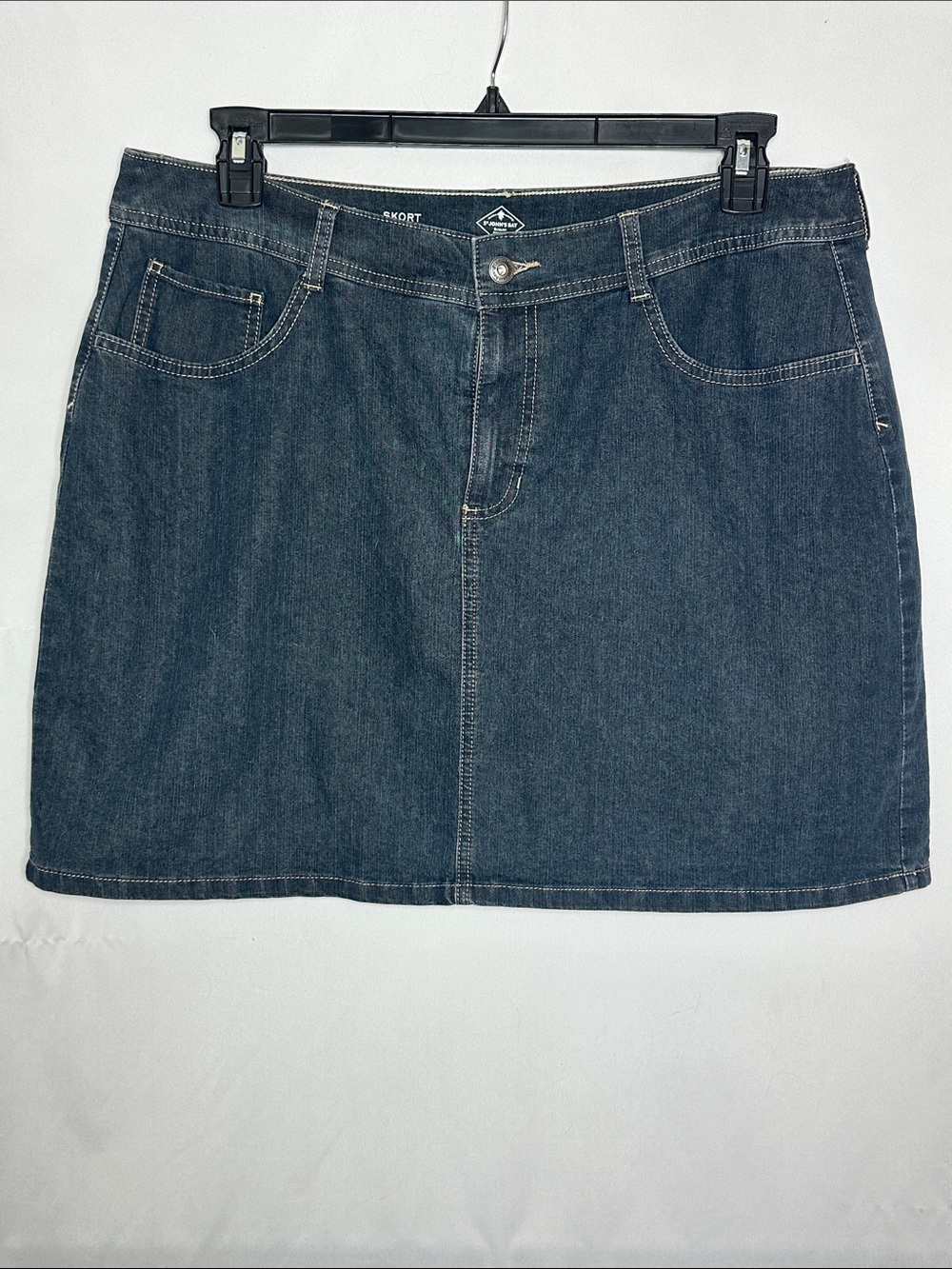 ST JOHNS BAY | Denim Mini Skirt Skort Classic Dark Blue Women’s Size 16
